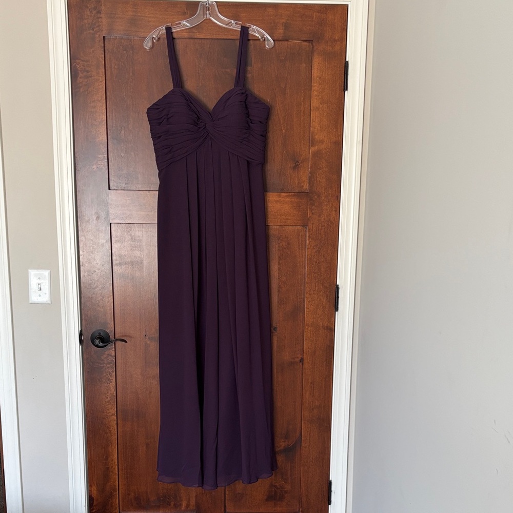 NWOT Bill Levkoff Elegant Purple Spaghetti-Strap Evening Dress or prom dress